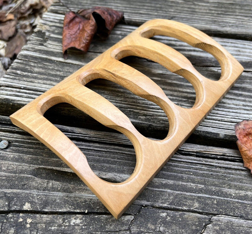 Arched Wooden Pipe Stand Rest Rack Four 4 Pipes Solid Wood