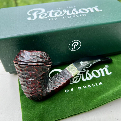 Peterson Sherlock Holmes Rusticated Hansom P-Lip Tobacco Pipe - New