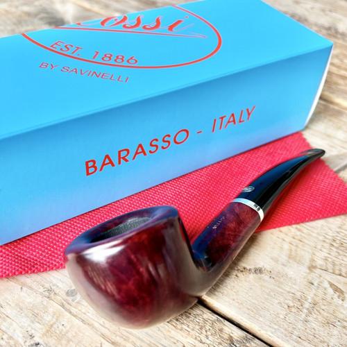 Rossi Rubino Antico Bent Pot (8316) (6mm) Filter Pipe by Savinelli - NEW