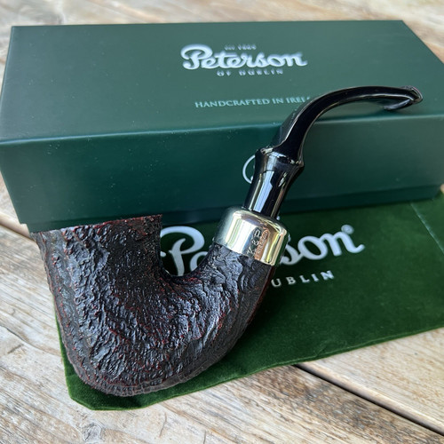 Peterson System Standard SANDBLASTED Bent Calabash (XL315) P-Lip Pipe - New