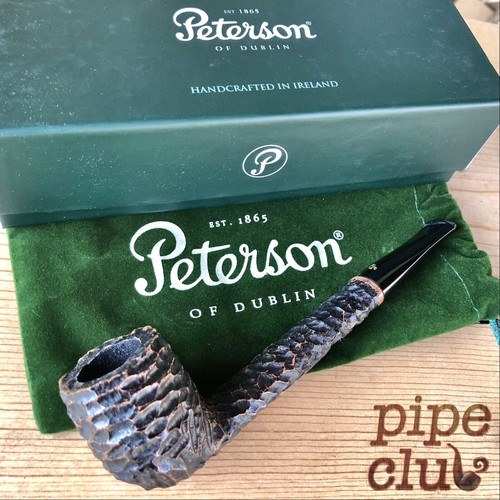 Peterson Aran Rusticated Canadian (264) Fishtail Tobaccol Pipe - New