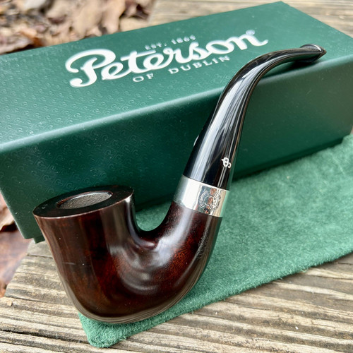 Peterson Sherlock Holmes Heritage Original Calabash P-Lip Pipe Sterling Band New