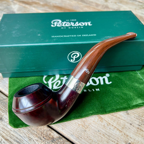 Peterson Irish Harp Smooth Bent Rhodesian (999) Fishtail Pipe - New