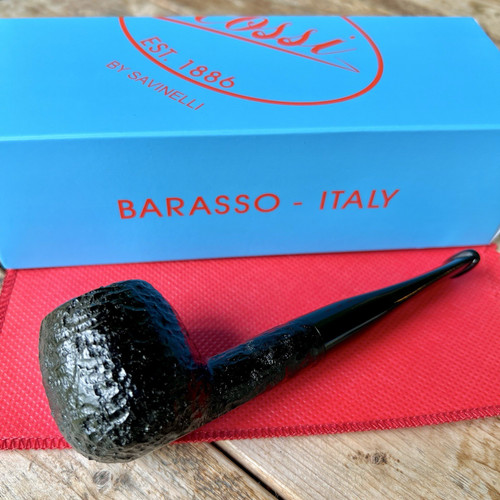 Rossi Mezzanotte Straight Apple Billiard (8207) 6mm Filter Pipe by Savinelli NEW