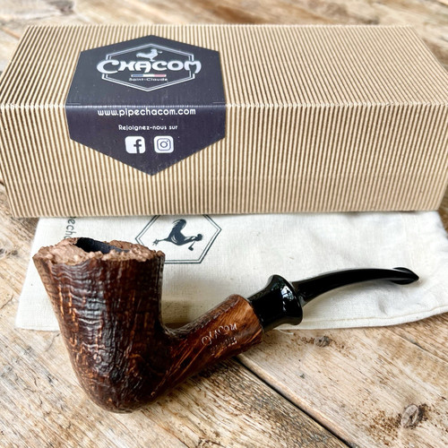 Chacom Fluer Sandblasted Freehand Briar Tobacco Pipe France - New