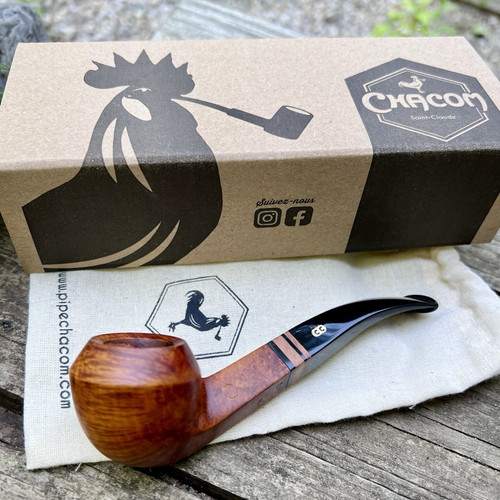 Chacom Comfort No. 294 Bent Bulldog Briar Tobacco Pipe Made in France - New