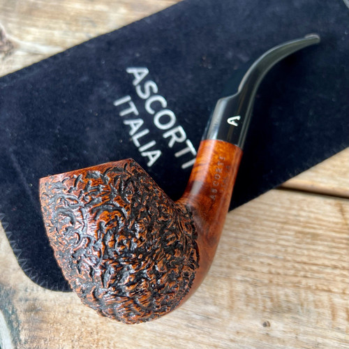 Ascorti Italia Otto Carved Bent Egg Billiard Briar Tobacco Pipe - New!