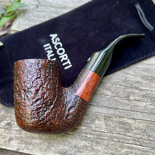 Ascorti Italia Sand Sei Oom Paul Briar Tobacco Pipe Italy Acrylic Stem - New