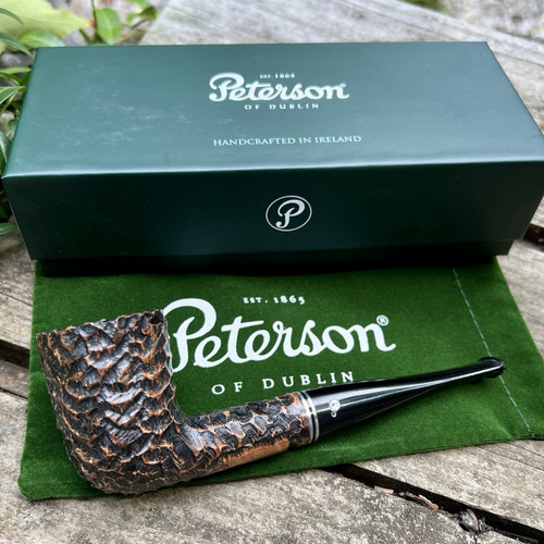 Peterson Dublin Filter Rusticated Straight Dublin (120) 9mm Filter Pipe - New