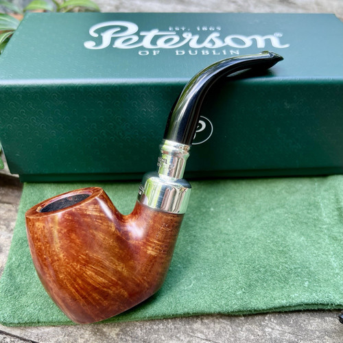 Peterson System Spigot Smooth Bent Billiard (306) P-Lip Pipe Sterling Silver
