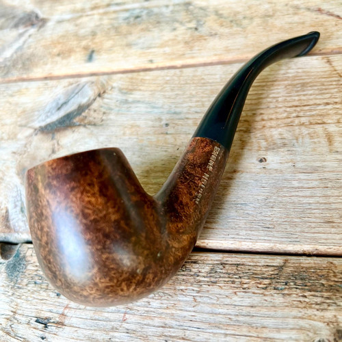 NOS UNSMOKED Newton Smoke Bent Billiard Imported Briar Estate Pipe