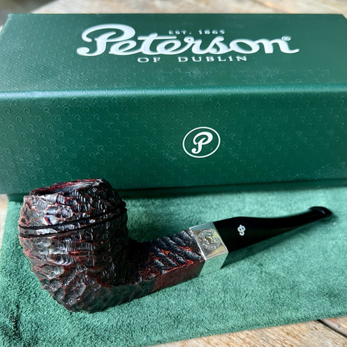 Peterson Sherlock Holmes Rusticated Baker Street P-Lip Tobacco Pipe - New