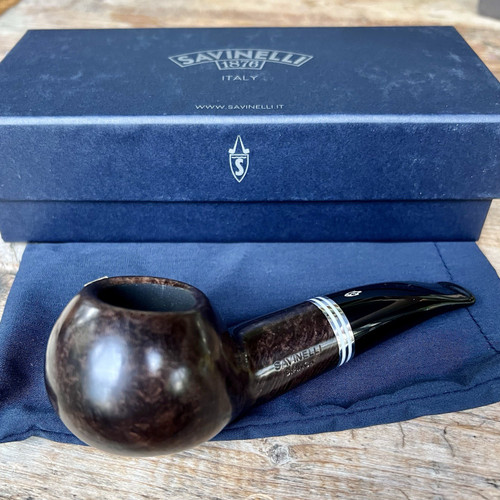 Savinelli Bianca Smooth Author (320 KS) 6mm Filter Pipe - NEW