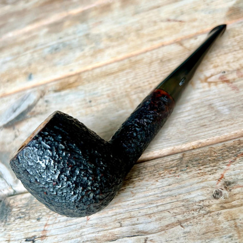Kiko Meerschaum Lined Rusticated Briar Apple  Estate Pipe - Restored!