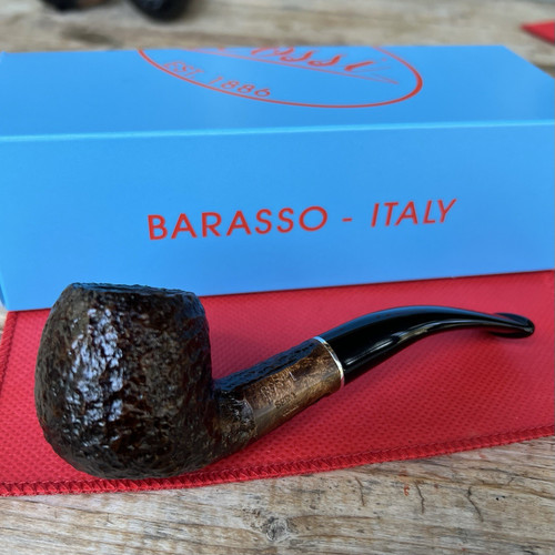 Rossi Sera Rusticated Bent Billiard (8626) 6mm Filter Pipe by Savinelli  - NEW