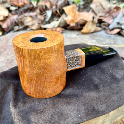 UNSMOKED NOS Mario Grandi HUGE XXL Hand Made in Italy Sitter Poker Estate Pipe Acrylic Stem