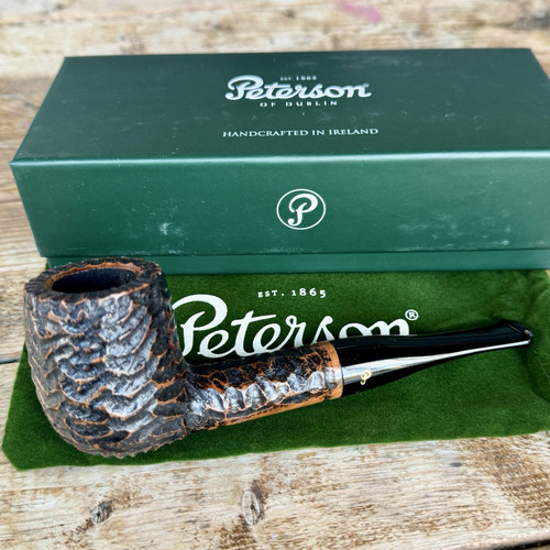 Peterson Aran Rusticated Billiard (107) Fishtail Pipe - NEW
