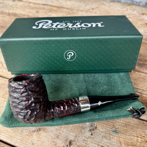 Peterson Pub Pipe Rusticated Billiard P-Lip Tobacco Pipe LARGE XL - New