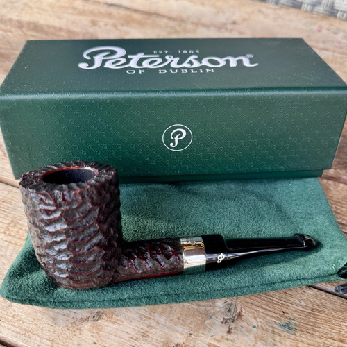 Peterson Pub Pipe Rusticated Dublin P-Lip Tobacco Pipe LARGE XL - New