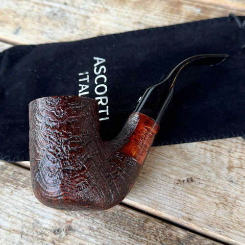 Ascorti Italia Sand Sei Oom Paul Briar Tobacco Pipe Italy Acrylic Stem - New