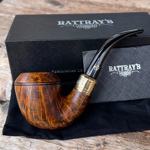 Rattray's Majesty Smooth Contrast Bent Rhodesian (15) 9mm Filter Pipe - New