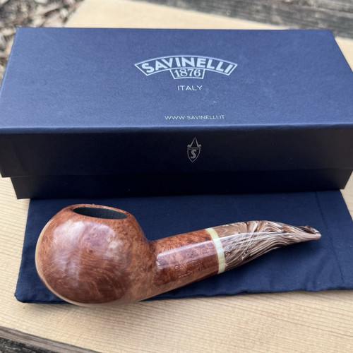 Savinelli Dolomiti Smooth Brown Author (320 KS) 6mm Filter Pipe - NEW