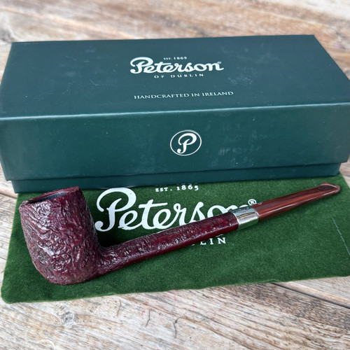 Peterson Irish Harp Sandblasted Canadian (264) Fishtail Tobacco Pipe - New