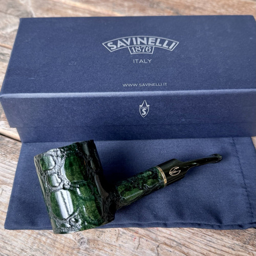 Savinelli Alligator Green Poker (311 KS) 6mm Filter Pipe - New