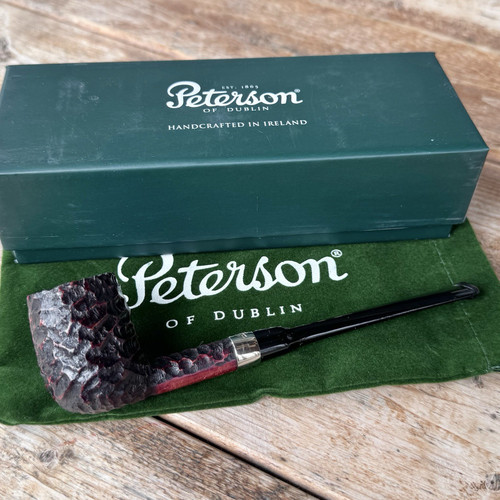 Peterson Speciality Nickel Mounted Billiard Fishtail Tobacco Pipe - New