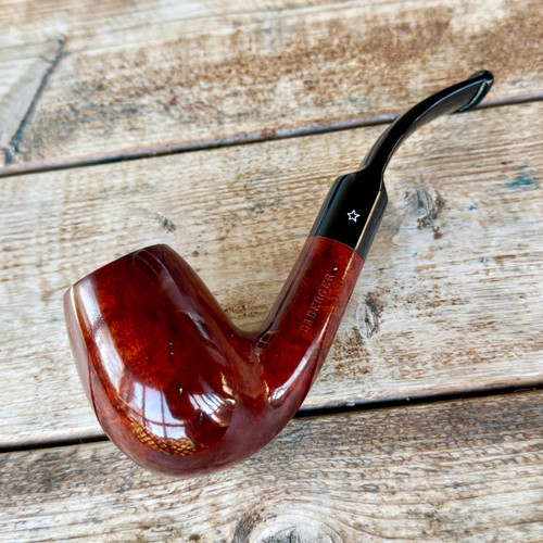 NOS UNSMOKED Dr. Berger (Chacom) Smooth Bent Billiard France  Briar Estate Pipe