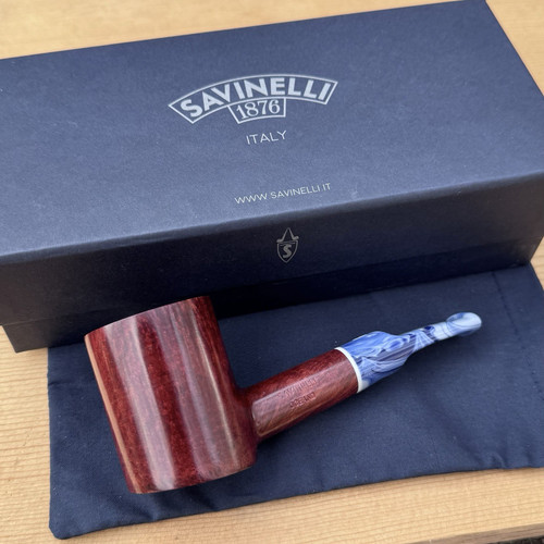 Savinelli Oceano Smooth Poker (311 KS) 6mm Filter Pipe - New