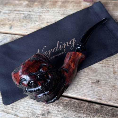 Erik Nording Abstract A Freehand Briar Tobacco Pipe Made in Denmark - NEW