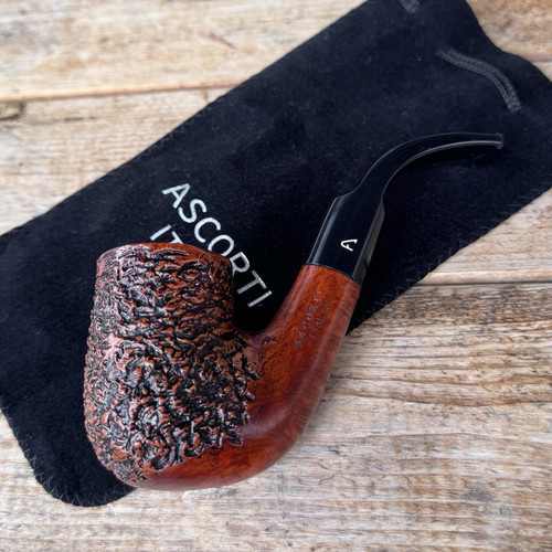 Ascorti Italia Carved Sei Oom Paul Briar Tobacco Pipe Italy Acrylic Stem - New