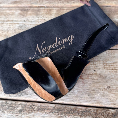 Eric Nording Spiral Natural Smooth Freehand Briar Tobacco Pipe - NEW