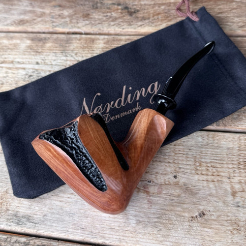 Eric Nording Spiral Natural Rustic Freehand Briar Tobacco Pipe - NEW