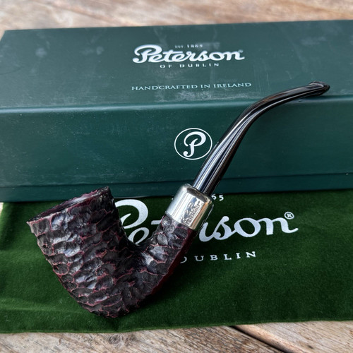 Peterson Irish Made Army Rusticated (128) Fishtail Tobacco Pipe - New
