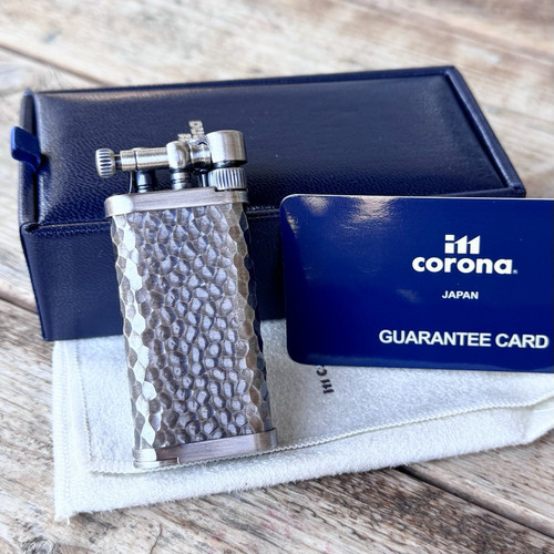 IM Corona Old Boy Pipe Lighter Antique Silver Japan Made 64-7717