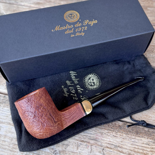 Mastro De Paja Gladiator Commodus #2 Briar Pipe Italy Acrylic Stem - New