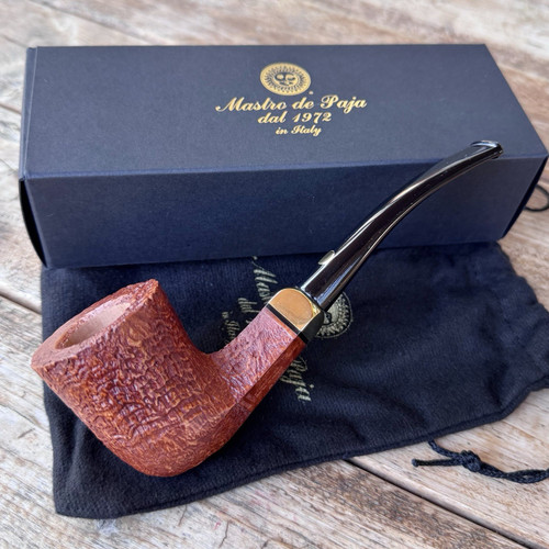 Mastro De Paja Gladiator Commodus #5 Briar Pipe Italy Acrylic Stem - New
