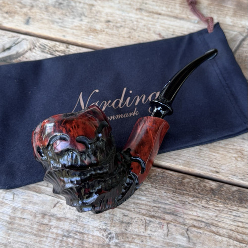 Erik Nording Abstract A Freehand Briar Tobacco Pipe Made in Denmark - NEW