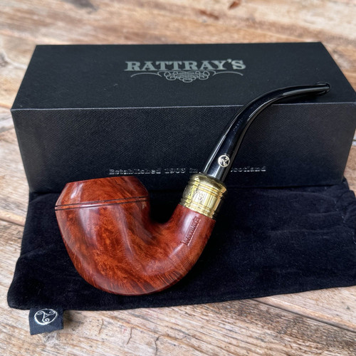 Rattray's Majesty Smooth Terracotta Bent Rhodesian (15) 9mm Filter Pipe