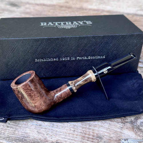 Rattray's Bamboo SMOOTH Brown Billiard Pipe - New