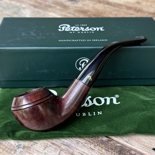 Peterson Aran Smooth Bent Rhodesian (999) Fishtail Pipe - New