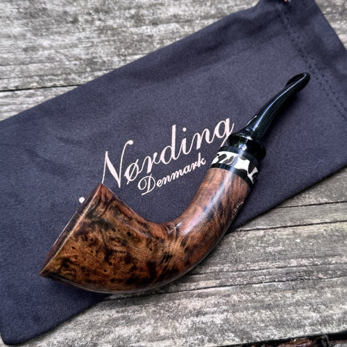 Erik Nording Extra Coffee #2 Horn Smooth Denmark Briar Tobacco Pipe - NEW