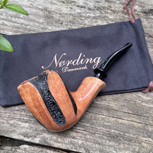 Eric Nording Spiral Natural Rustic Freehand Briar Tobacco Pipe - NEW