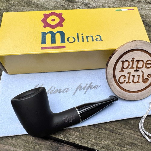 Molina Shorty Matte Black Dublin Nose Warmer (125) (9mm) Filter Pipe - New