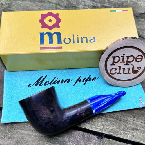 Molina Shorty Azzurro Smooth (DPM1) (9mm) Filter Pipe - New
