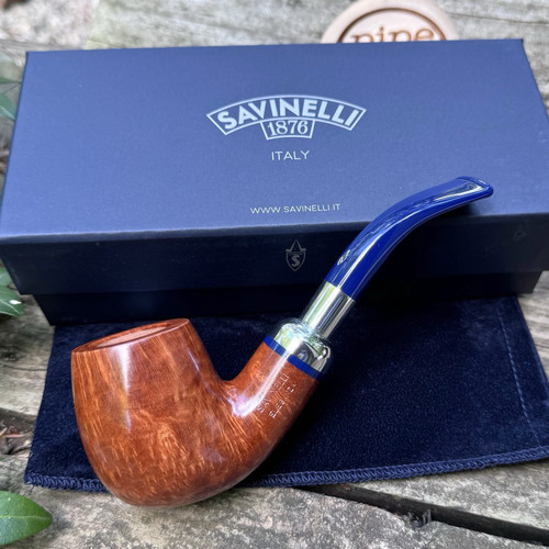 Savinelli Eleganza Smooth Bent Billiard (616 KS) 6mm Filter Pipe New