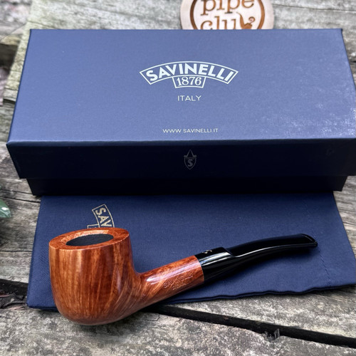 Savinelli Siena Smooth Bent Pot (121) 9mm Filter  Pipe - NEW
