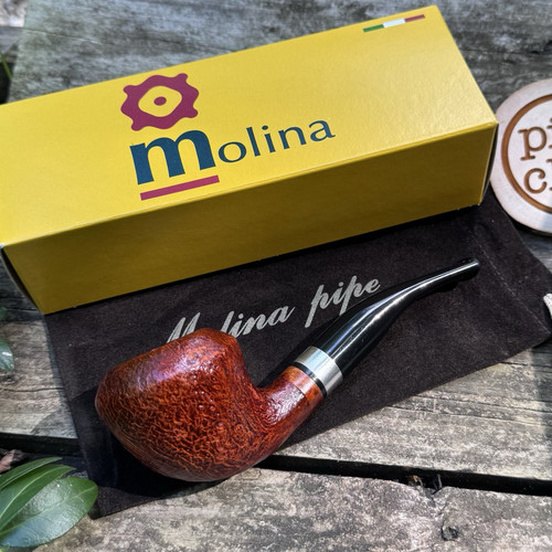 Molina Alba Sandblasted Light Brown (MV5) (9mm) Filter Pipe - New